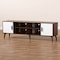Baxton Studio Quinn White and Walnut Finished 2-Door Wood TV Stand 159-9861 - alternate 3